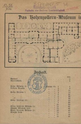 Das Hohenzollern-Museum im Schlosse Monbijou zu Berlin