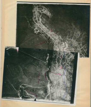 Foto des Geländes um den Kanonenberg nördlich von Massiges (Luftbild)