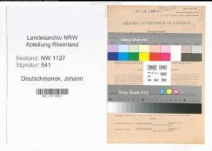 Entnazifizierung Johann Deutschmanek , geb. 24.06.1896 (Vollziehungsbeamter)