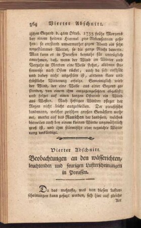 Vierter Abschnitt. Beobachtungen an den wässerichten, leuchtenden und feurigen Lufterscheinungen in Preussen