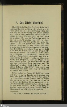 A. Das älteste Marksuhl