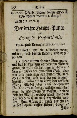 Der dritte Haupt-Punct, von Exemplis Proportionis.