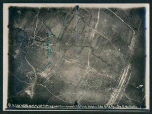 Foto des Geländes südlich von Groote Vierstraat südwestlich von Ypern (Luftbild)