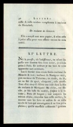 XIe Lettre.