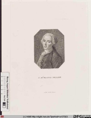 Bildnis Christian Fürchtegott Gellert