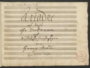 Ariadne auf Naxos; Sprechstimme (X), orch; LorB 476