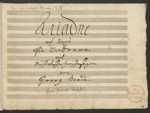 Ariadne auf Naxos; Sprechstimme (X), orch; LorB 476