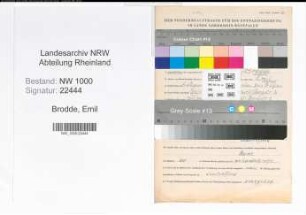 Entnazifizierung Emil Brodde, geb. 05.08.1905 (Bundesbahnbeamter)