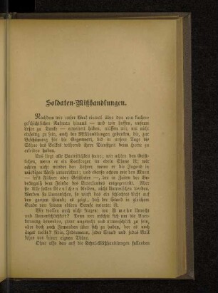Soldaten-Mißhandlungen.