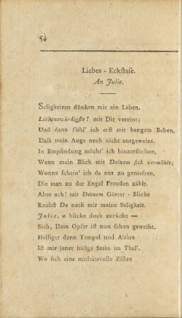 Liebes-Eckstase.