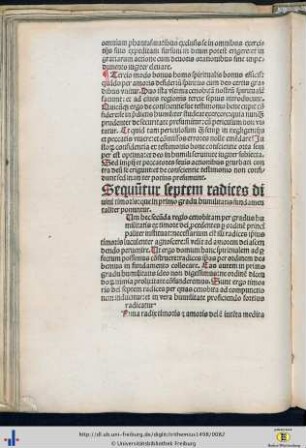 Sequuntur septem radices divini timoris…