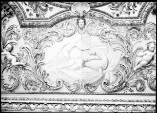 Berlin, Schloss Charlottenburg, Ersten Wohnung Königin Sophie Charlotte, Grüne Vorkammer, R.: 117, Decke.
