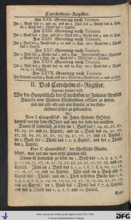 II. Das Catechismus-Register.
