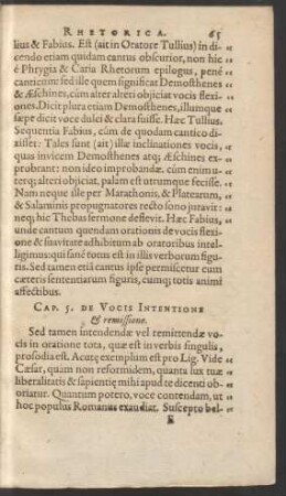 Cap. 5. De Vocis Intentione & remissione.