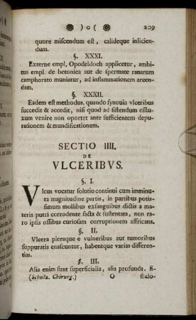 Sectio IIII. de Ulceribus.