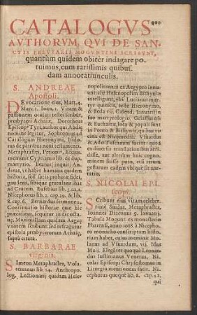 Catalogus Authorum ...