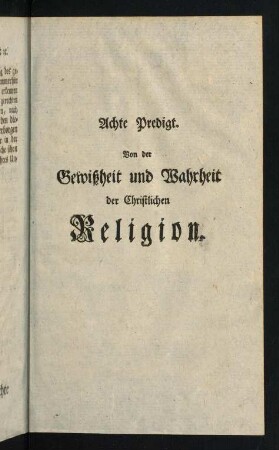 157-180, VIII. Predigt. Achte Predigt über denselben.