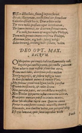 Deo Opt. Max. Sacrum.
