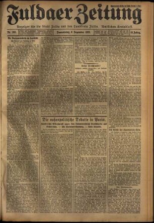 Erste Ausgabe vom Donnerstag, den 06. Dezember 1928.