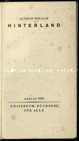 Geschichten und Skizzen von Alfred Polgar aus den Jahren 1916 bis 1923
