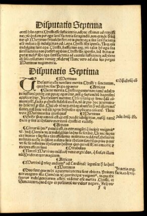 Disputatio Septima