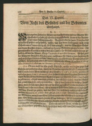 Das VI. Capitel, Vom Recht des Gesindes und der Bedienten überhaupt