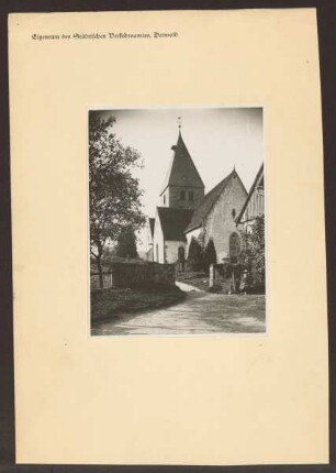 Kirche in Heiligenkirchen. Detmold. Heiligenkirchen. Papierabzug