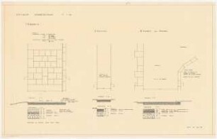Wohngarten Direktor Kleff, Wissen-Schönstein: Plattenverlegung: 3 Grundrisse 1:20, 3 Querschnitte, 3 Detailschnitte 1:5