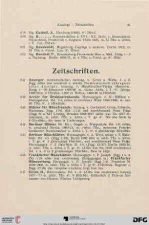 Zeitschriften (Nr. 641-657)