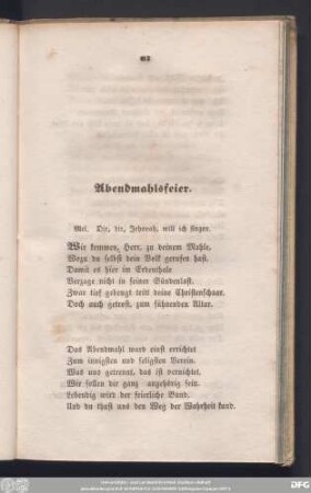 Abendmahlsfeier.