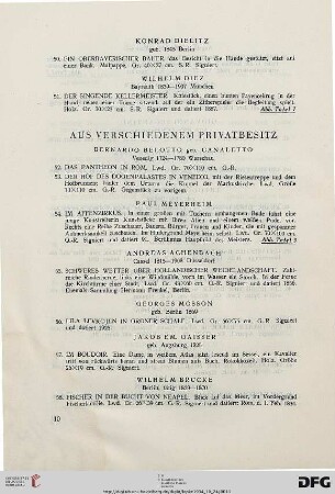 Aus verschiedenem Privatbesitz (Nr. 52-62)