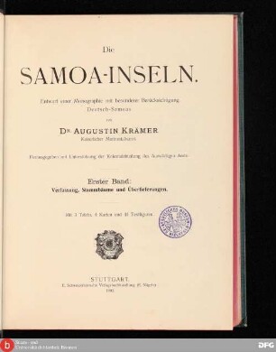 Bd. 1: Verfassung, Stammbäume und Überlieferungen