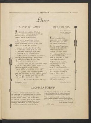 Lírica ofrenda