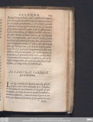 Al Cardinal Farnese, per lo medesimo.