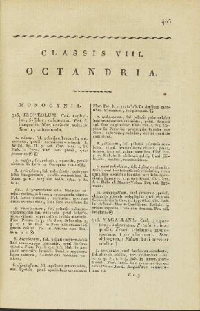 Classis VIII. Octandria.