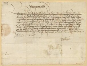 Friedrich III. (1415-1493) Autographen: Schriftstück von Kaiser Friedrich III. an Unbekannt - BSB Autogr.Cim. Friedrich III. 
