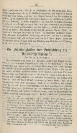 251-264 Die Schwierigkeiten der Entwicklung des Volkskirchenthums