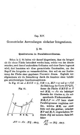 Cap. XIV. Geometrische Anwendungen einfacher Integrationen.