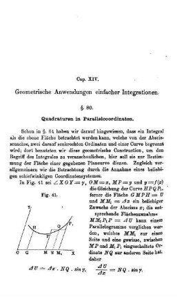 Cap. XIV. Geometrische Anwendungen einfacher Integrationen.