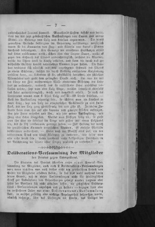 Deliberations=Versammlung der Mitglieder des Vereins gegen Thierquälerei.