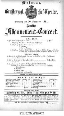 Abonnement=Concert