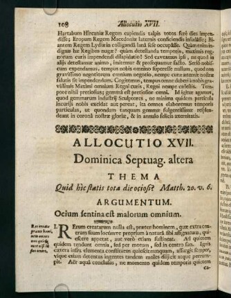 108-115, Allocutio XVII.
