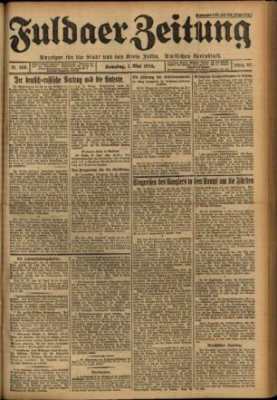 Ausgabe vom Samstag, den 01. Mai 1926.