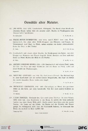 Gemälde alter Meister (Nr. 221-259)
