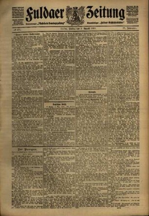 Ausgabe vom Freitag, den 05. August 1910.