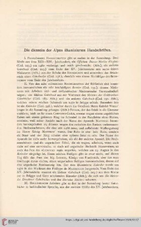 Die diesseits der Alpen illuminierten Handschriften