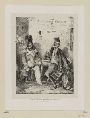 Grenadier und alter Arbeiter, Blatt 6 der Folge "Lithographisches Album"