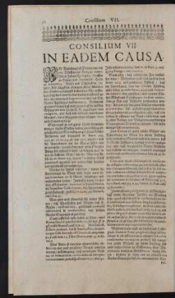 Consilium VII. In Eadem Causa.