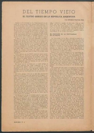 Del tiempo viejo : el teatro griego en la república argentina