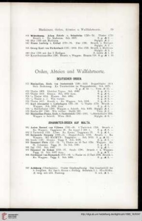 Orden, Abteien und Wallfahrtsorte (Nr. 971-1026)
